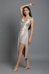 Zivame Satin Sleep Dress - Silver — thumbnail 4
