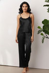 Zivame Satin Pyjama Set - Black — thumbnail 2