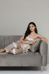 Zivame Satin Pyjama Set - Gold — thumbnail 5