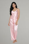 Zivame Satin Pyjama Set - Pink — thumbnail 2