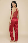 Zivame Satin Pyjama Set - Red — thumbnail 3