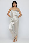 Zivame Satin Pyjama Set - Silver — thumbnail 2