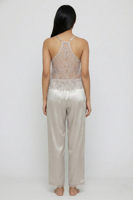 Zivame Satin Pyjama Set - Silver — image 4