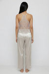 Zivame Satin Pyjama Set - Silver — thumbnail 4