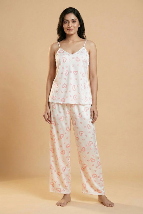 Zivame Satin Pyjama Set - Heart Print — image 6