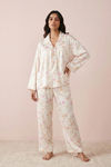 Zivame Satin Pyjama Set - Printed — thumbnail 2