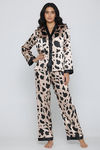 Zivame Satin Loungewear Set - Peach Tree — thumbnail 2