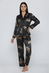 Zivame Satin Loungewear Set - Pink Leopard — thumbnail 2