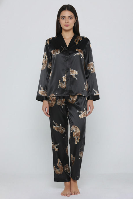 Zivame Satin Loungewear Set - Pink Leopard — image 4