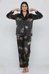 Zivame Satin Loungewear Set - Pink Leopard — thumbnail 6