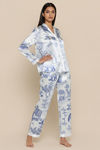 Zivame Satin Loungewear Set - White Tree — thumbnail 3