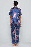 Zivame Satin Pyjama Set - Navy Floral — thumbnail 3