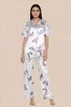 Zivame Satin Pyjama Set - White Butter — thumbnail 2