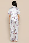 Zivame Satin Pyjama Set - White Butter — thumbnail 3