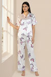 Zivame Satin Pyjama Set - White Butter — thumbnail 5