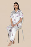 Zivame Satin Pyjama Set - White Butter — thumbnail 6