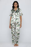 Zivame Satin Pyjama Set - White Leopard — thumbnail 2