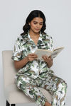 Zivame Satin Pyjama Set - White Leopard — thumbnail 5