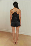 Zivame Satin Sleep Short Set - Black — thumbnail 3