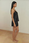 Zivame Satin Sleep Short Set - Black — thumbnail 4