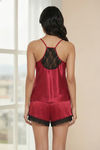Zivame Satin Sleep Short Set - Red — thumbnail 4