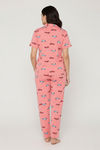 Zivame Farm Lore Knit Cotton Pyjama Set - Peaches — thumbnail 2