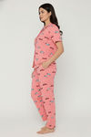 Zivame Farm Lore Knit Cotton Pyjama Set - Peaches — thumbnail 3