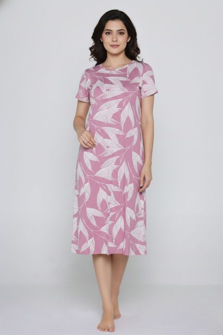 Zivame Knit Cotton Sleep Dress - Polignac — image 2