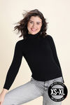 Zivame Retro Peek Full Sleeve Sweater - Black — thumbnail 1