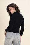 Zivame Retro Peek Full Sleeve Sweater - Black — thumbnail 3