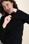 Zivame Retro Peek Full Sleeve Sweater - Black — thumbnail 5