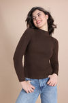 Zivame Retro Peek Full Sleeve Sweater - Brown — thumbnail 2