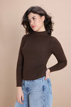 Zivame Retro Peek Full Sleeve Sweater - Brown — thumbnail 3