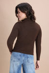 Zivame Retro Peek Full Sleeve Sweater - Brown — thumbnail 4