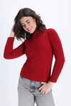 Zivame Retro Peek Full Sleeve Sweater - Red — thumbnail 2