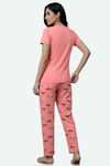 Zivame Farm Lore Knit Cotton Pyjama Set - Peaches — thumbnail 2