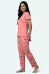 Zivame Farm Lore Knit Cotton Pyjama Set - Peaches — thumbnail 3
