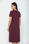 Zivame Farm Lore Knit Cotton Knee Length Nightdress - Fig — thumbnail 2