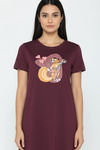 Zivame Farm Lore Knit Cotton Knee Length Nightdress - Fig — thumbnail 5