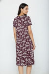 Zivame Farm Lore Knit Cotton Knee Length Nightdress - Fig — thumbnail 3