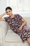 Zivame Farm Lore Knit Cotton Knee Length Nightdress - Fig — thumbnail 4