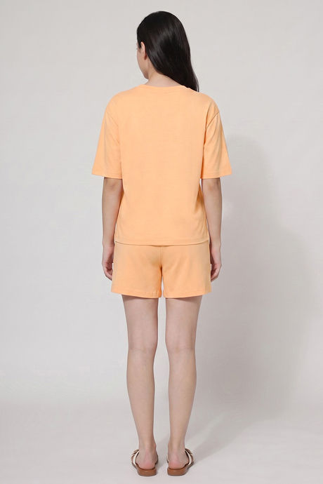 Zivame Mickey Mouse Knit Cotton Loungewear Short Set - Sunburst — image 4