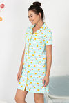 Zivame Hen Party Knit Cotton Short Length Nightdress - Blue — thumbnail 2