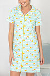 Zivame Hen Party Knit Cotton Short Length Nightdress - Blue — thumbnail 5
