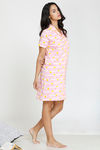Zivame Hen Party Knit Cotton Short Length Nightdress - Pink — thumbnail 2