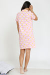 Zivame Hen Party Knit Cotton Short Length Nightdress - Pink — thumbnail 3