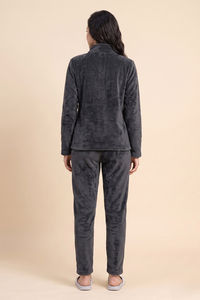 Zivame Minky Fur Knit Poly Winter Lifewear Set - Tubulence — thumbnail 3