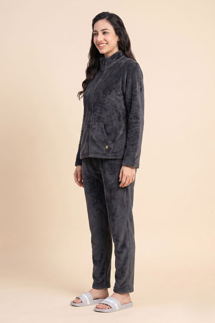 Zivame Minky Fur Knit Poly Winter Lifewear Set - Tubulence — image 4