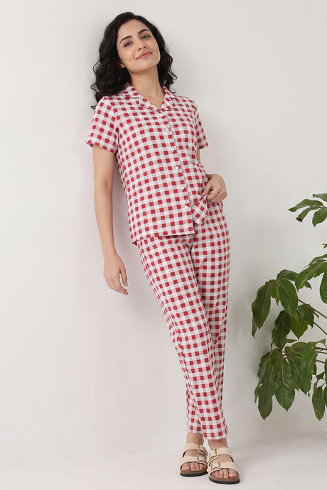 Zivame Knit Cotton Pyjama Set - Samba — image 5