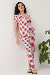 Zivame Knit Cotton Pyjama Set - Samba — thumbnail 5
